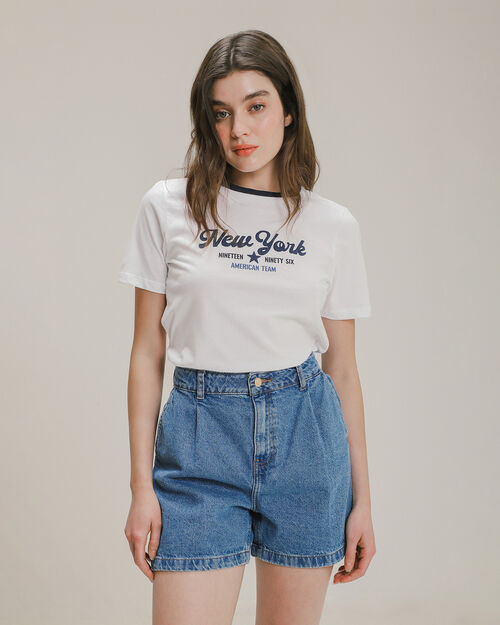 Short Loose Azul Acero